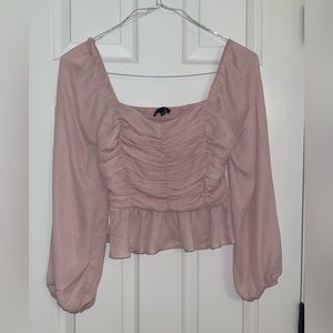 Pale Pink Ruched Top